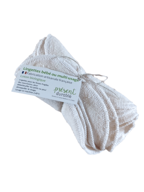 Lingettes Lavables Bébé Chanvre/Coton Bio (lot de 10) – Comptoir du Chanvre